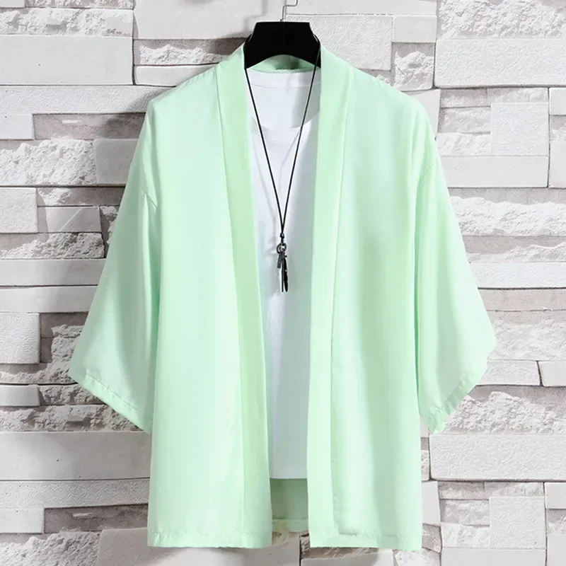 Letni japońskie Kimono sweter damski Haori Yukata męski strój samurajski odzież Kimono kurtka kobieta Kimono koszula Yukata Haori