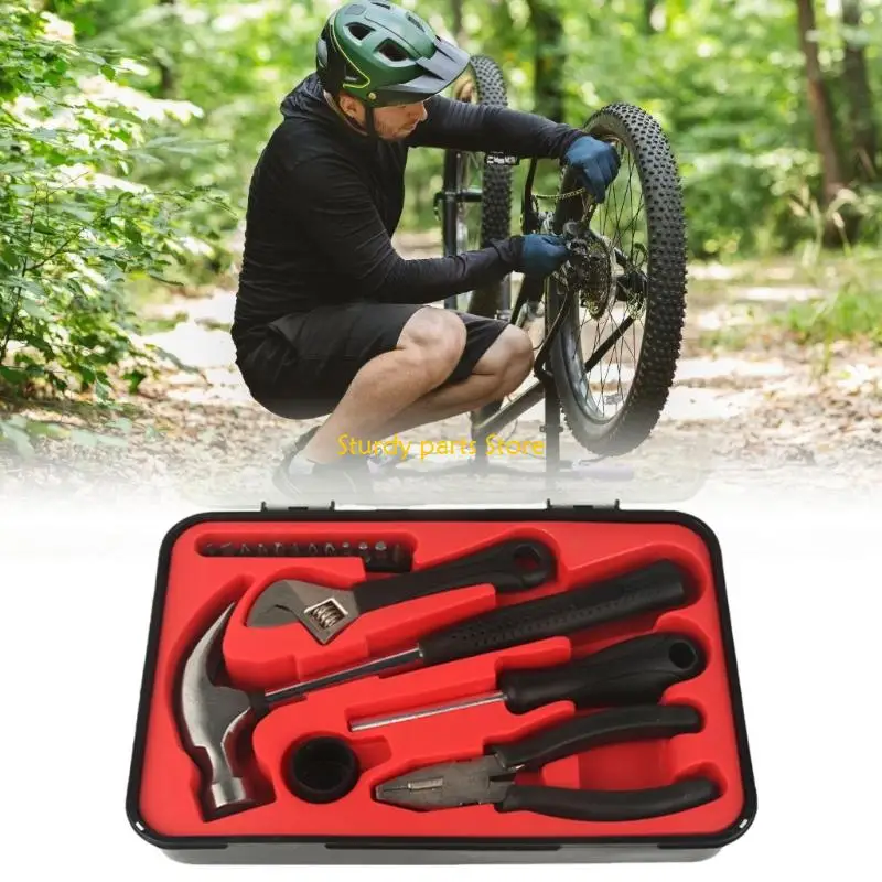 97qc 17pcs Set strumenti per riparazione della casa con set strumenti meccanico stoccaggio mane stoccaggio