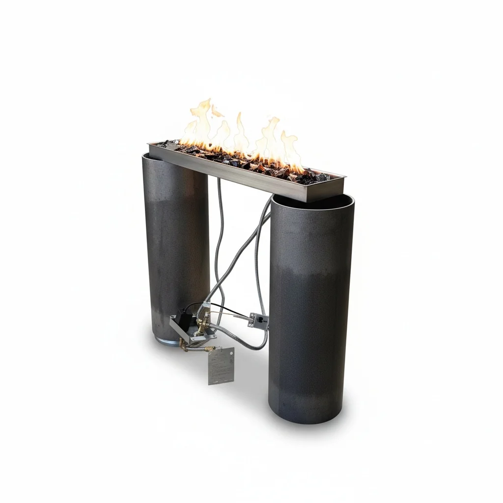 Wall Mounted Fireplace, Carbon Steel Linear Gas Burner, Remote Control Indoor Linear Fireplace, High Quality Living Room Heater