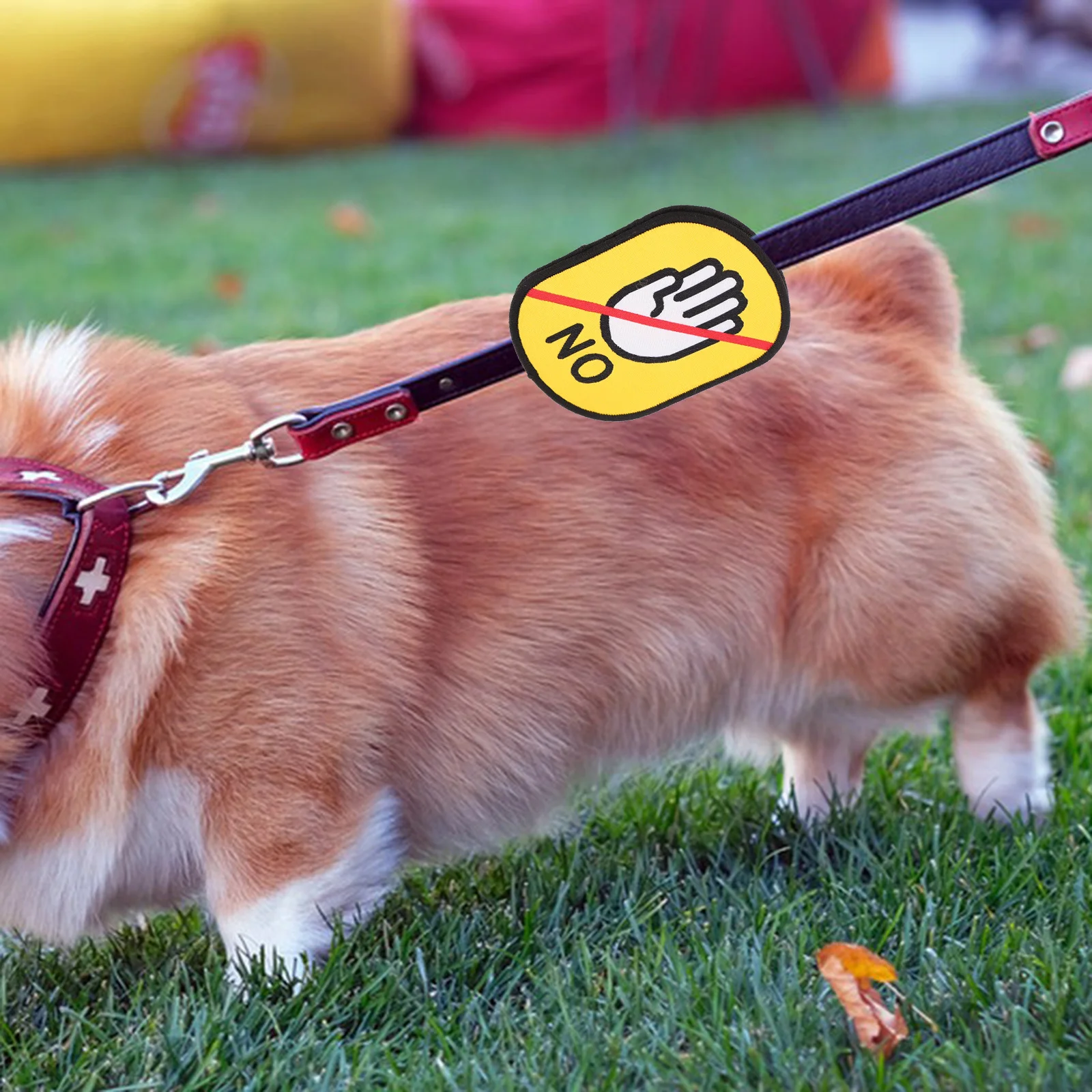 

Pet Leash Sticker Do Not Touch Sign Removable Decal Durable Easy Peel Stick Safe Walking Accessory Pet Leash Sticker