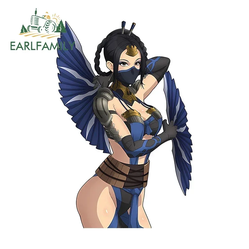 EARLFAMILY 13cm x 8.5cm for Mortal Kombat Kitana Sexy Car Sticker Arcade Hot Game Decal NSFW Car Accessories Creative Graphics