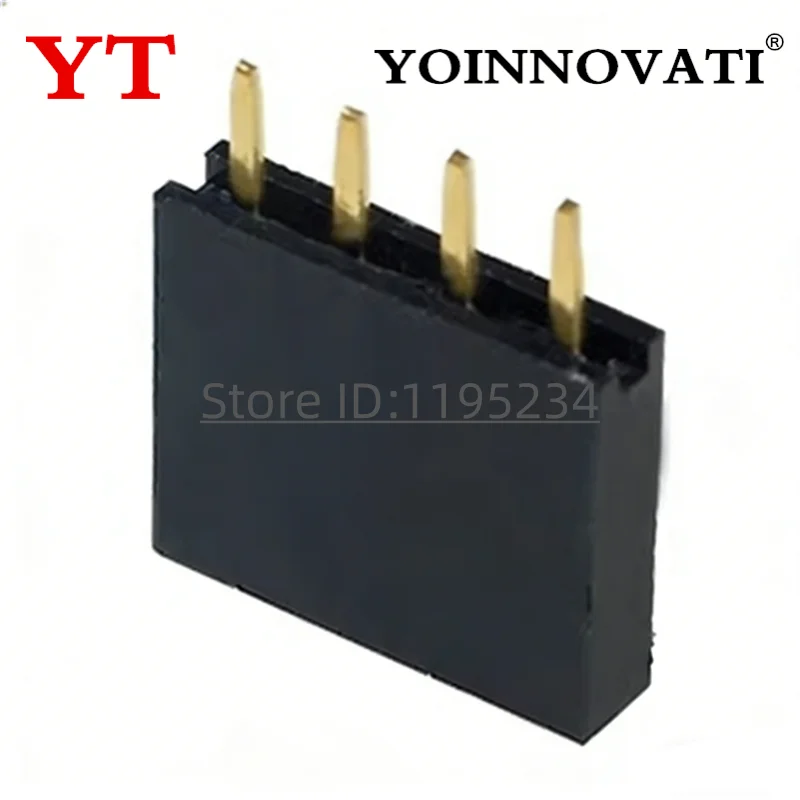 100 szt. Żeńskiego gniazda z jeden rząd pinem 2.54mm 1*2p 3p 4p 5p 6p 7p 8p 9p 10p 12p 14p 16p 20p 40p złącze pinowe — zdjęcie produktu 3