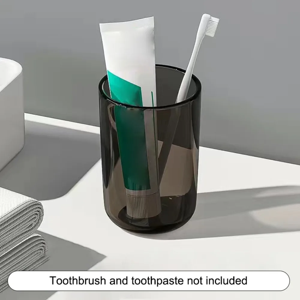 Creative Transparent Mouthwash Cup Large Capacity Thickened Toothbrush Cup Plastic Solid Color Household Cups