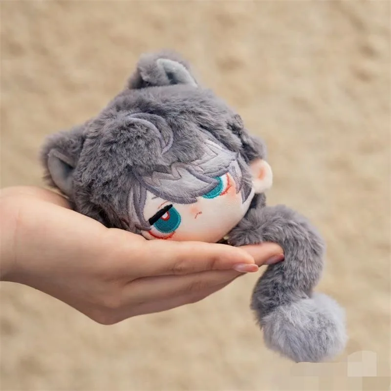 

12cm Genshin Impact Alhaitham Plush Pendant Xiao Soft Keychain Keyring Stuffed Figurine Cartoon Cosplay Props Fans Collect Gift