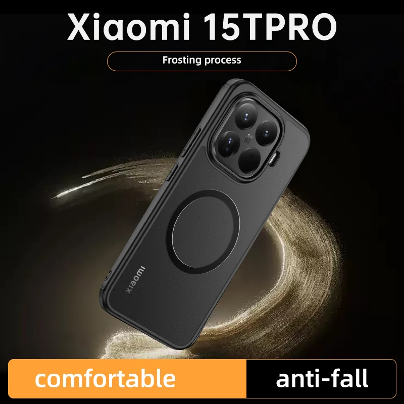 Voor Xiaomi MI 15T Pro Case Nieuwe Mode Frosted Ingebouwde Magnetische Anti-drop Cover Voor Xiaomi 15T schokbestendig Bumper Funda