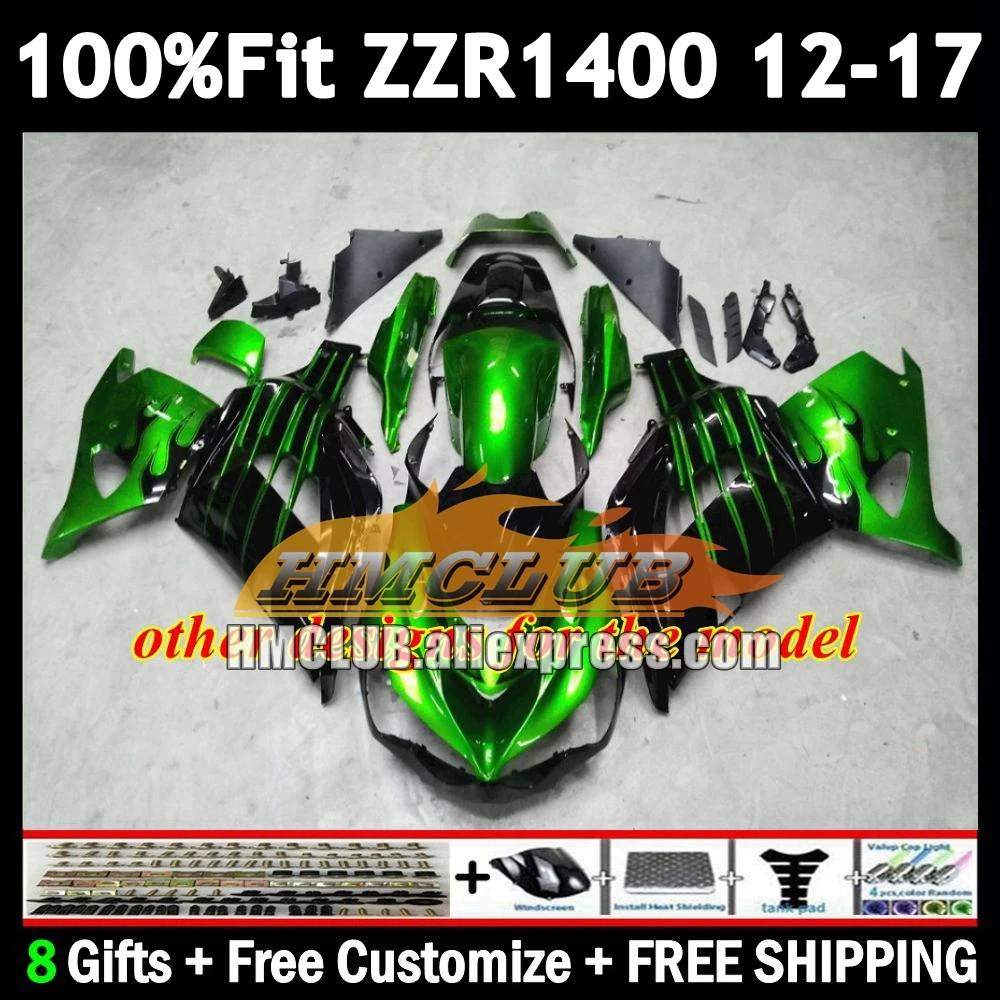 Metallic Blue ZZR-1400 Body For KAWASAKI NINJA ZZR1400 12 13 14 15 16 17 181No.0 ZZR 1400 2012 2013 2014 2015 2016 2017 Fairing