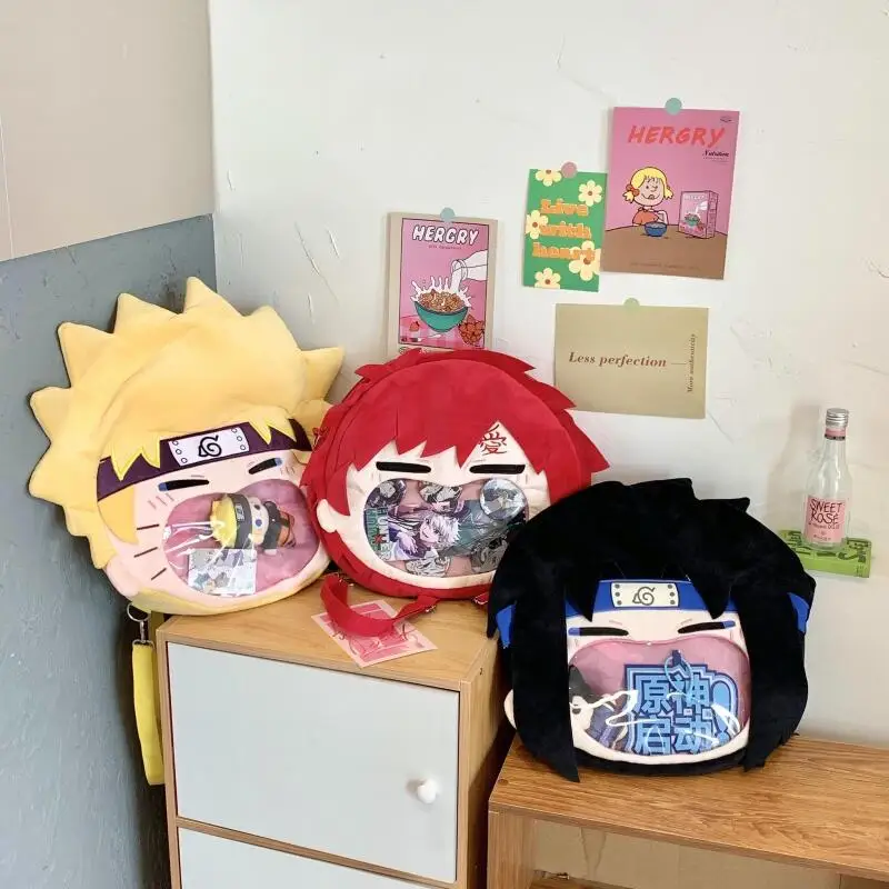 Naruto Uzumaki Naruto Plush Pvc Transparent Backpack Bag Large Capacity Two-Dimensional Multi Functional Diagonal Shoulder Bag