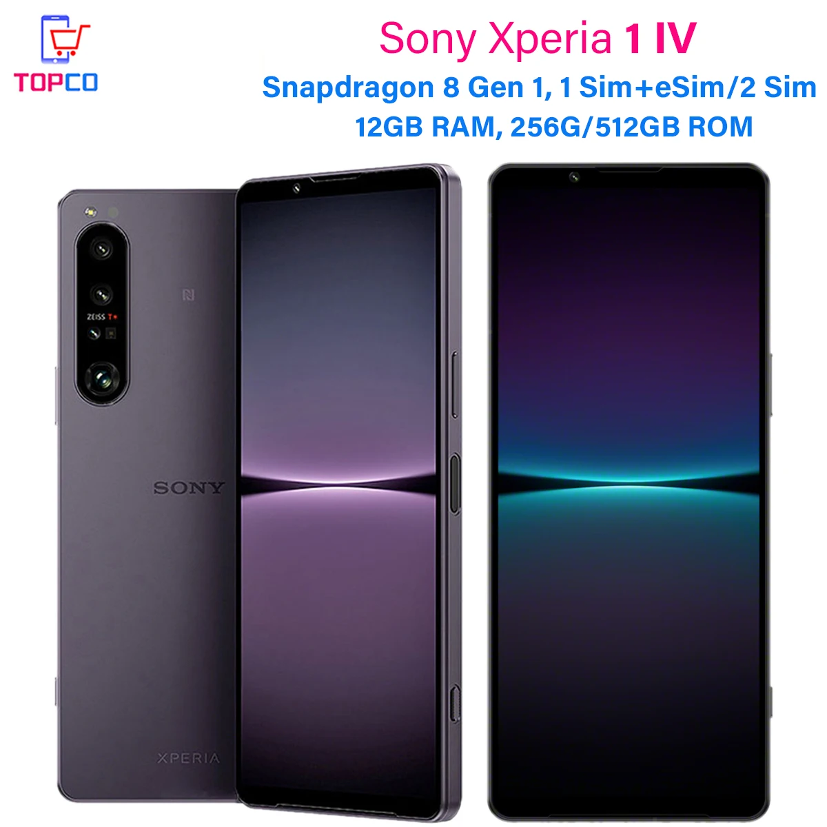 Смартфон Sony Xperia 1 IV 5G/CT72, 256G/512G, 6,5 дюйма, Snapdragon 8 Gen 1, 8 ядер, тройная камера 12 МП, 12 Гб ОЗУ, Оригинальный сотовый телефон