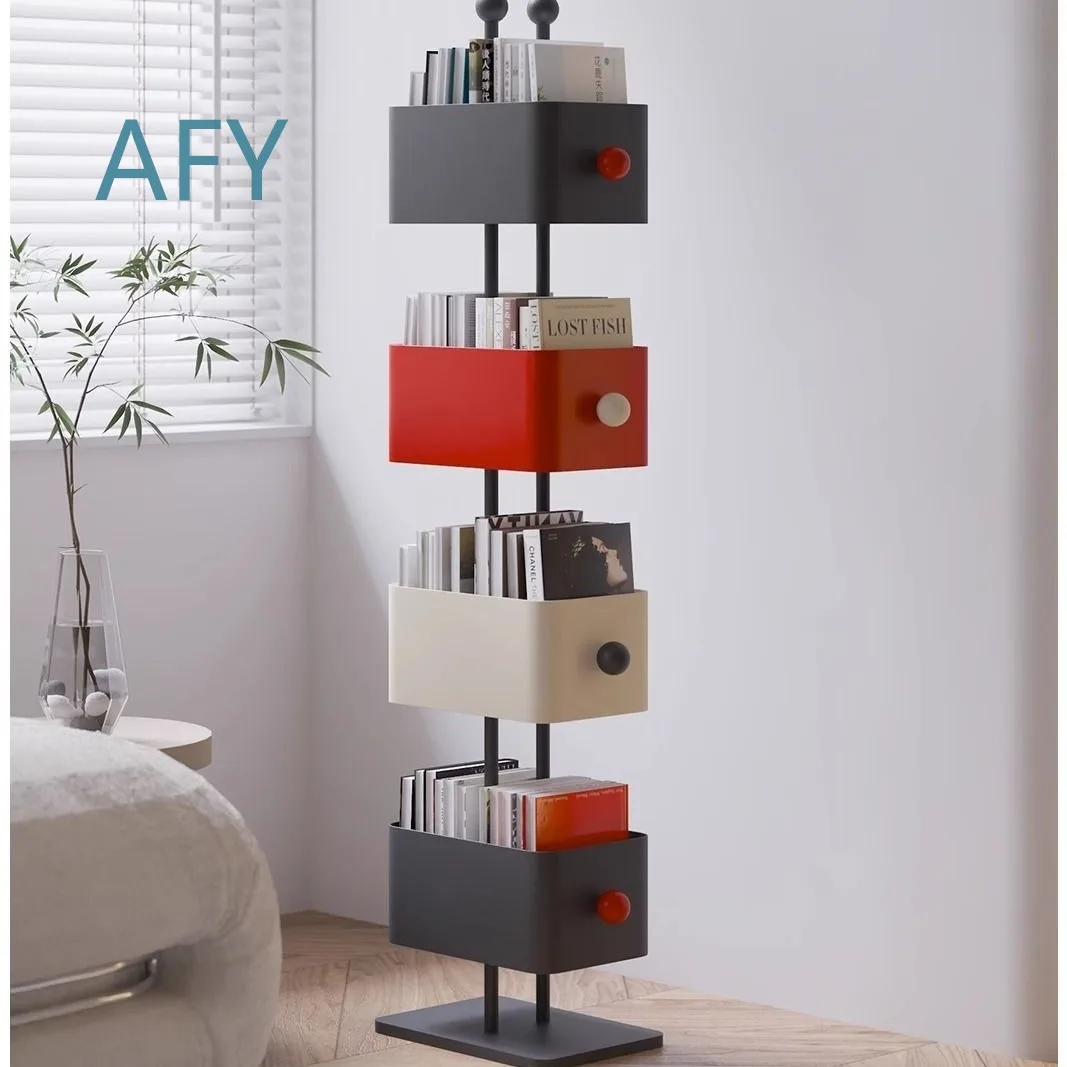 New Floor-to-Ceiling Multi-Layer Bookshelves for Living Room Bedroom Home Office for Corner Storage Cabinets Wrought Iron