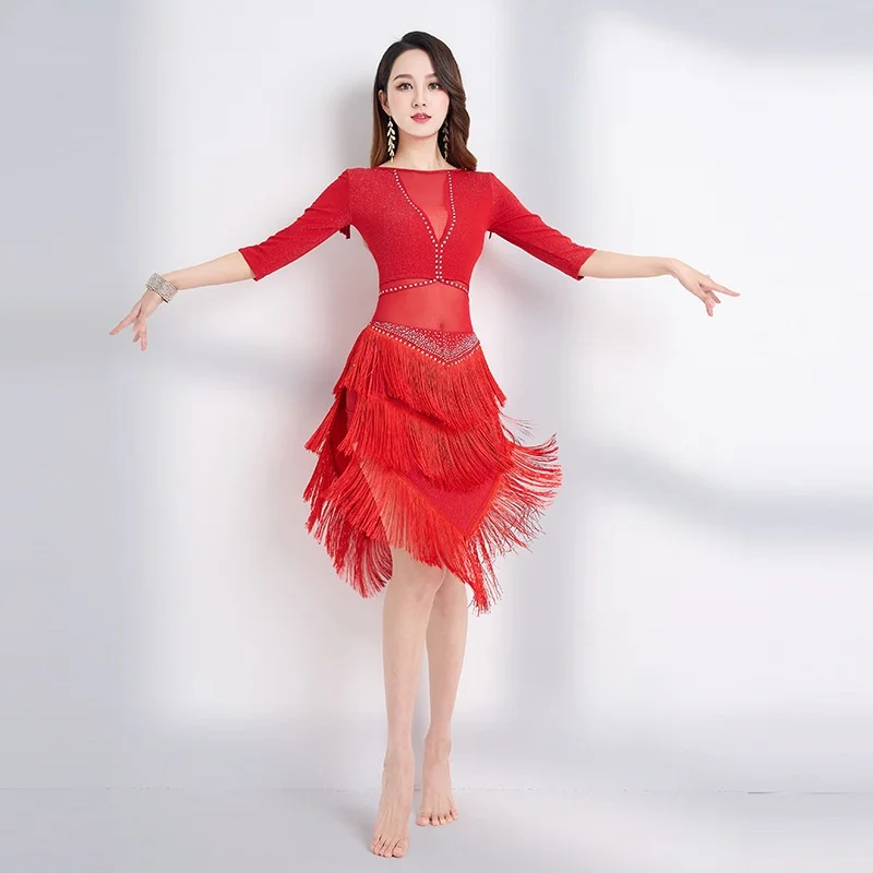 

Hot Diamond Tassel Belly Dance Costume Women Sexy Oriental Dance Performance Clothes Practice Clothes Stage Bellydance Outfit