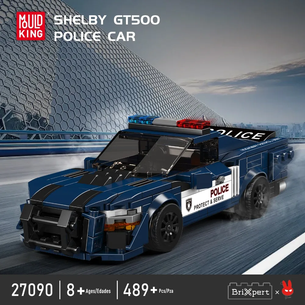 489 pièces moule roi ville voiture de Police technique course vitesse blocs de construction Racer véhicule de sport MOC modèle éducatif brique jouet