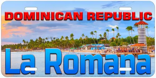 La Romana Beach Dominican Republic Novelty Car License Plate Aluminum