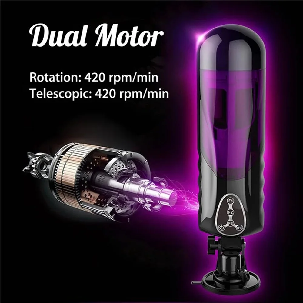 Male Masturbator Electric Piston Heating Automatic Vibrator 10 Kind Rotation Telescopic Smart Voice Masturbators Sex Toy for Men