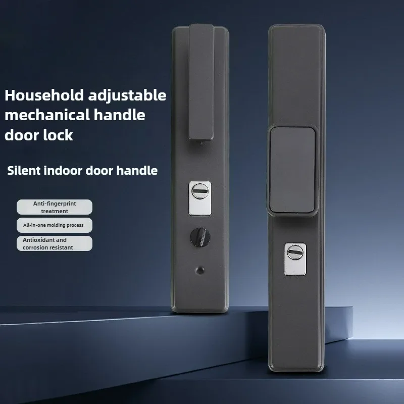 

Household Universal Anti-theft Door Handle, Iron Panel, Aluminum Alloy Handle, Acrylic Adjustable Mechanical Handle, Door Lock
