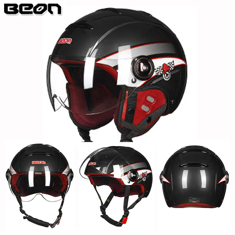 

BEON Motorcycle Helmet for Men Women Summer Vintage Motorbike Half Face Helmet Retro Casco Helmets B105 Cascos Para Moto