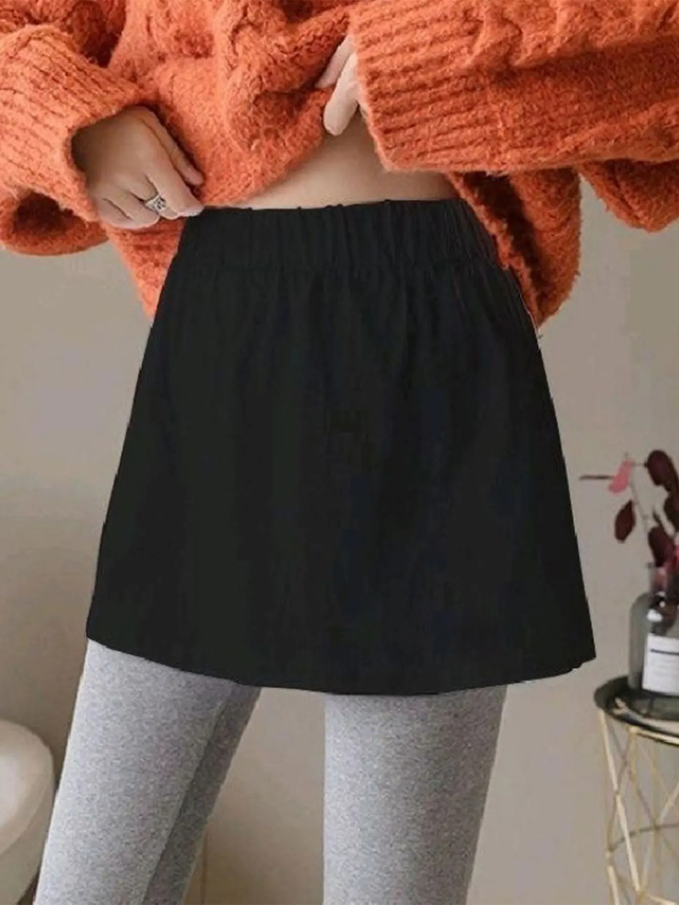 

Sweater partner layering artifact hem skirt all-match autumn and winter suitable