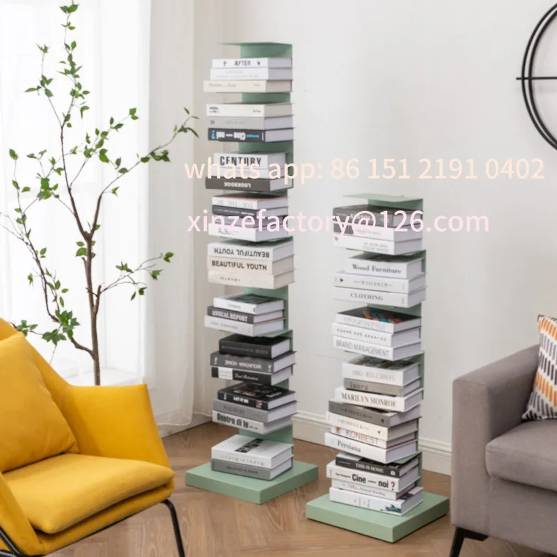 

Customizable invisible simple bookshelf creative modern simple vertical wrought iron sky bookshelf multi-layer storage rack