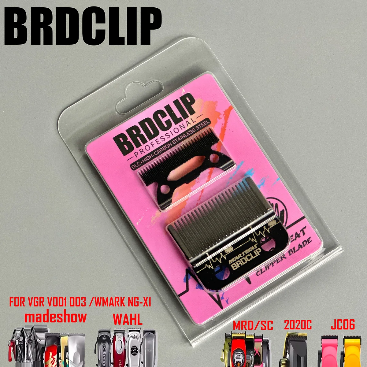 

Машинка для стрижки волос BRDCLIP Blade DLC FADE, сменное лезвие M390, стальное движущееся лезвие для 8148 Madeshow M10 2020C VGR 001 003 Wmark X1