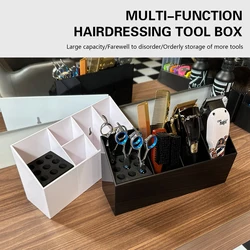 Multifunctional Large Capacity Barber Storage Tools Holder Anti Slip Detachable Hair Comb Scissors Rack Hairdressing Tools Box
