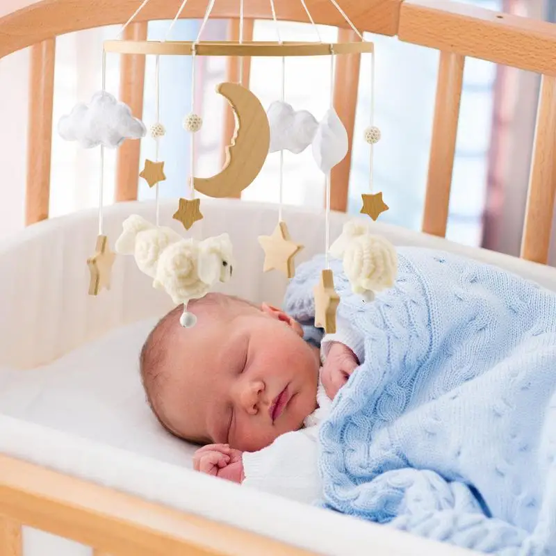 Babymobiel voor wieg kinderkamer wieg hanger muzikaal draagbaar Boheems wiegmobiel voor 0-3 jongens en meisjes kinderwagen