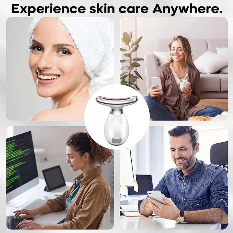 เครื่องนวดหน้าและลำคอหลายสี ช่วยลดเลือนริ้วรอย ยกกระชับผิว พร้อมการบำบัดด้วยแสงสีแดง ดูแลผิวด้วยไมโครเคอร์เรนท์ EMS