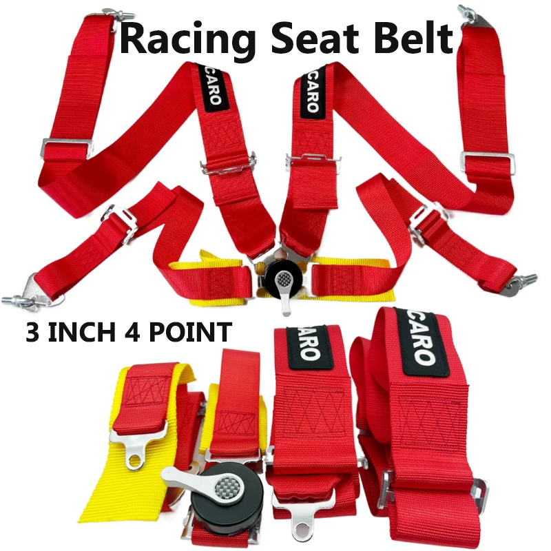 

New Seat Belts Competition 4 Point Snap-In 3inch Seat Belt Racing Harness safety belt strap harness with quick release Camlock