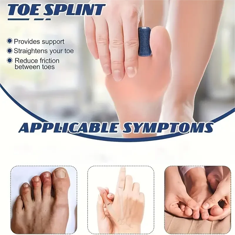 1pcs Toe Splint Toe Straightener For Hammer Toe Brace Hammertoe Splint Toe Wrap Toe Covers Broken Toe Support