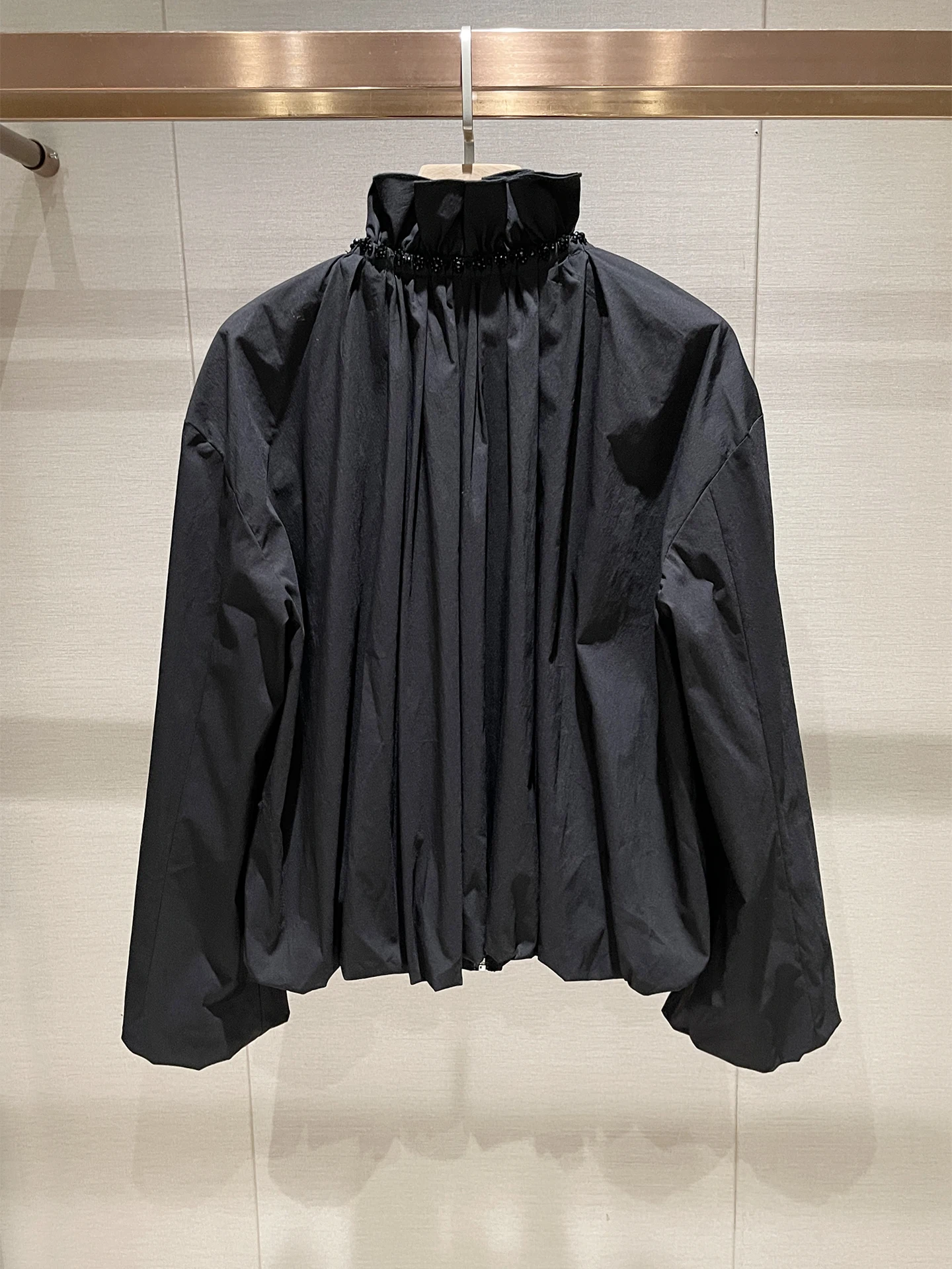 Cortavientos único coreano Sle Envious 2025 Otoño Invierno Nuevo nudo incrustado diamante largo Sve Bla Casual Jae...