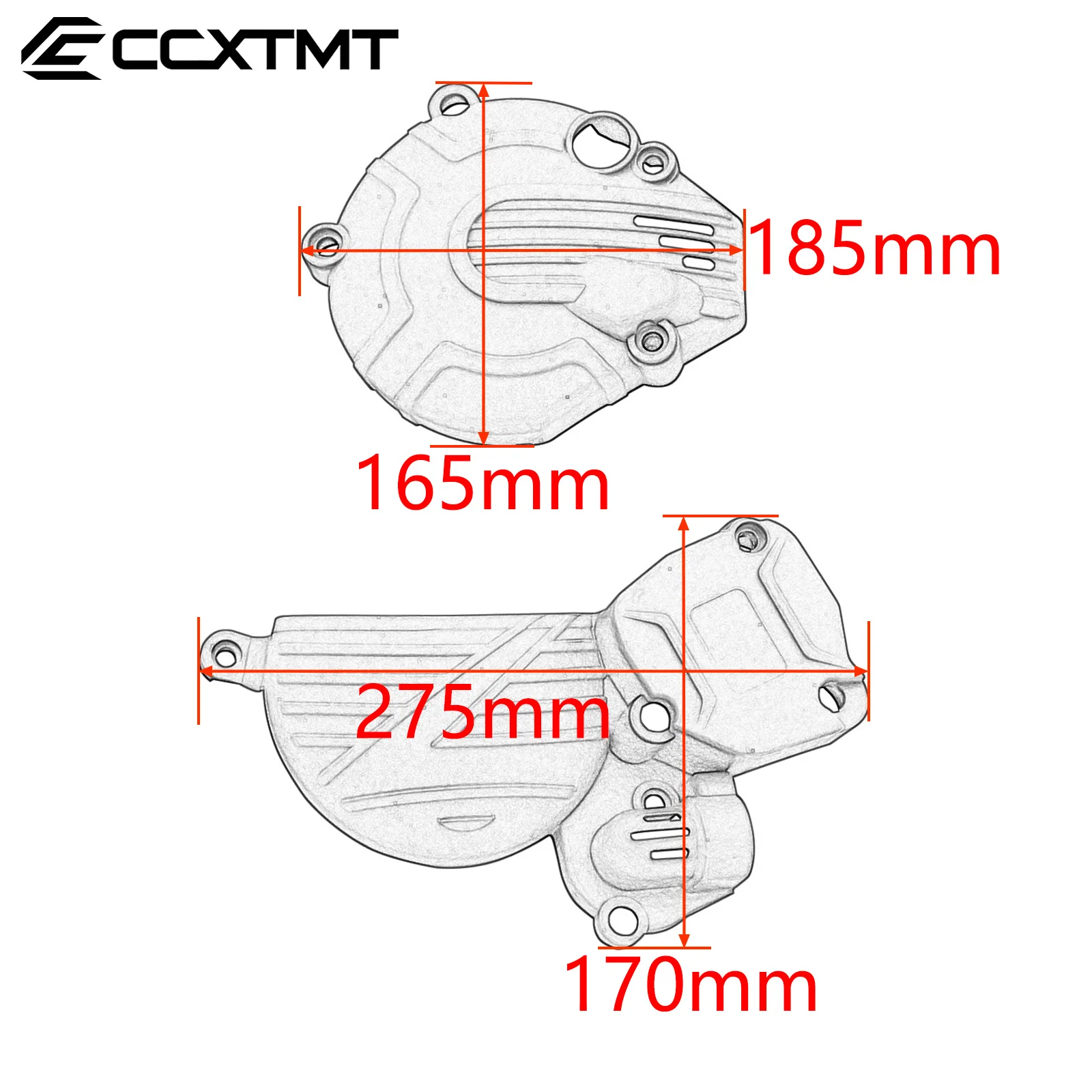 Motocross universal Clutch Protector Ignition Guard Water Pump Cover For KEWS K18 Hengjian HJ250 Kayo KT250 Yamaha DT230 MT250