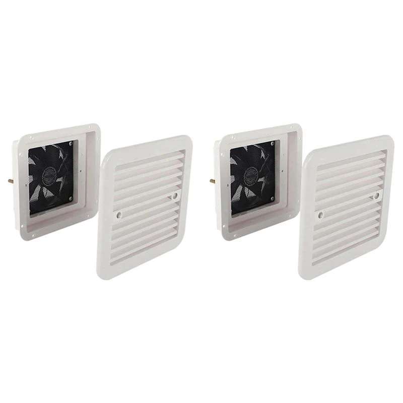 M50K-2X 12V Mutefridge Vent With Fan For RV Trailer Caravan Side Air Strong Wind Exhaust Car Styling Camper