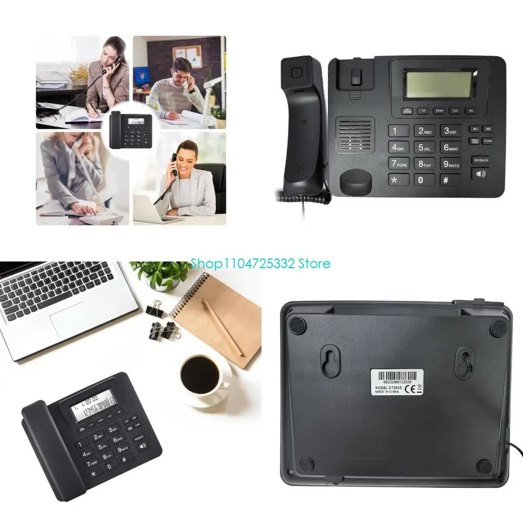 P5EA Desktop Corded Telephone for Home Landline Telephone with Big Button Phone