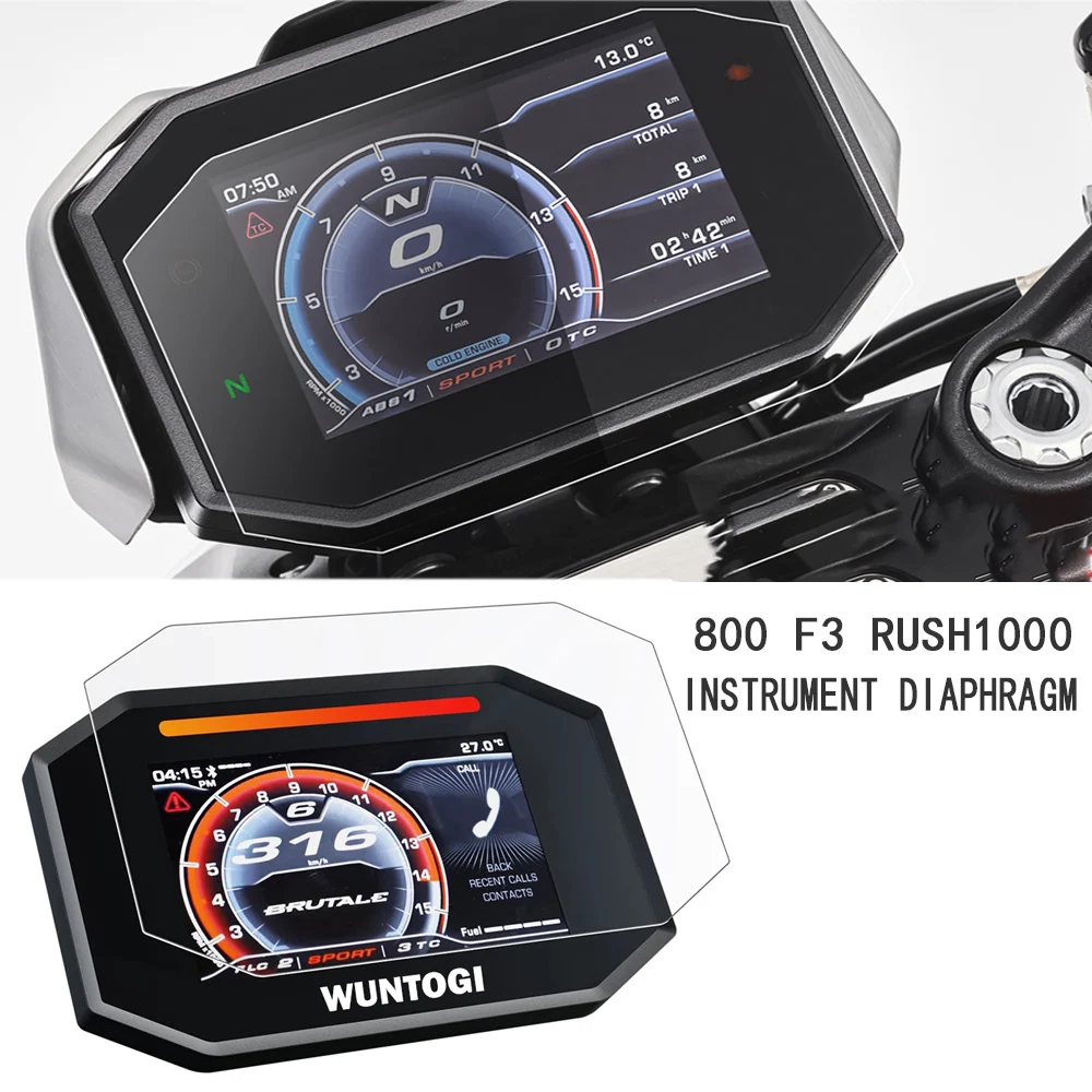 For MV Agusta Dragster 800 F3 RUSH1000 Motorcycle Ultra-clear Scratch Cluster Screen Dashboard Protection Instrument Film TFT