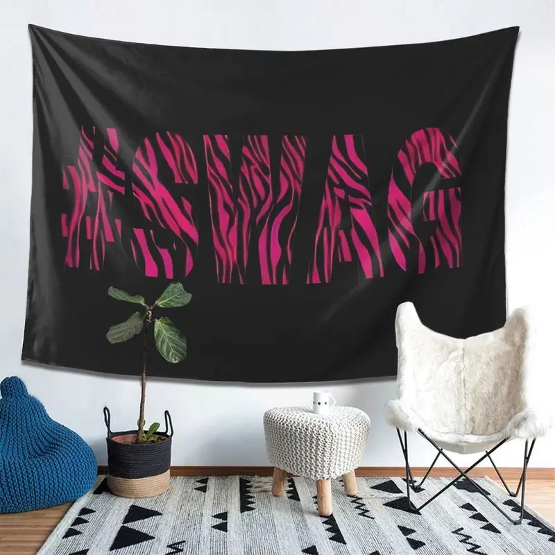 VIKAMA Personality Minimalist Swag Tapestry, Inspirational Wall Hanging, Bedroom Dormitory Music Room Wall Decor