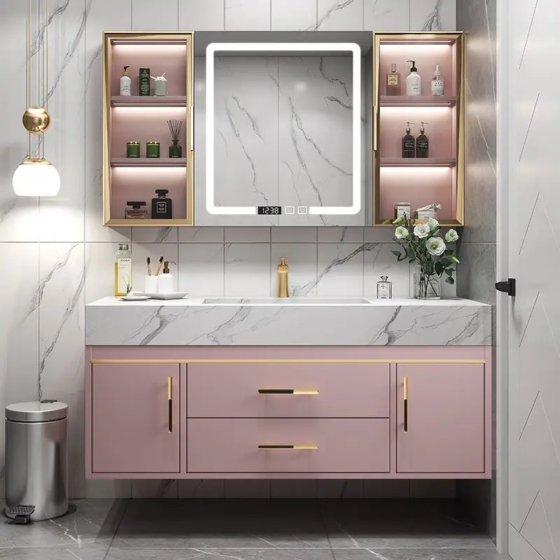

Display Bedroom Bathroom Cabinet Toilet Vintage Makeup Aesthetic Bathroom Cabinet Nordic Universal Vestidores Salon Furniture