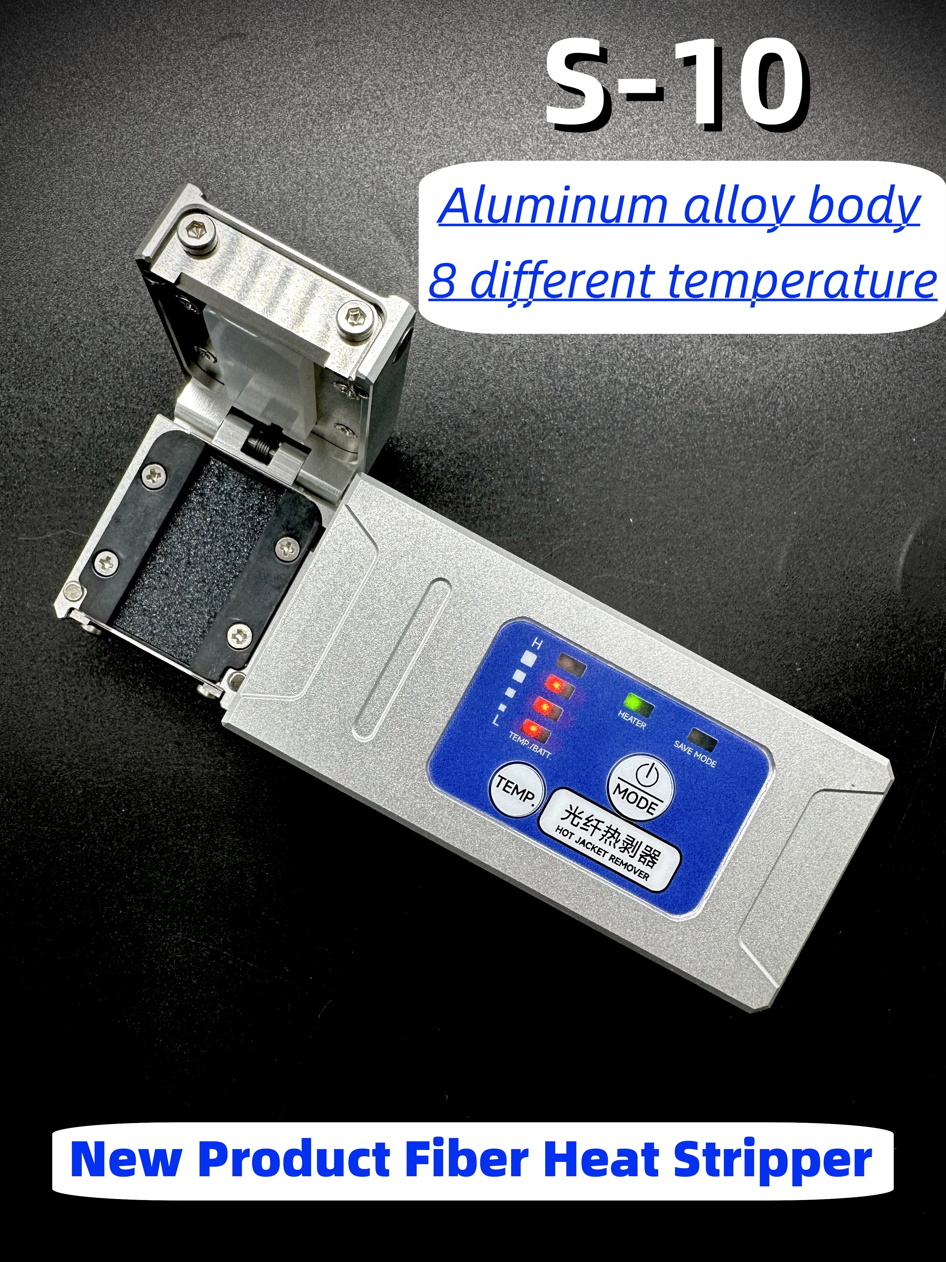 

S10 Fiber Thermal Stripper Pliers Heated Optical Wire Stripping Slitter Ribbon Fiber Hot Jacket Stripper Cable Cutter Fusion Too