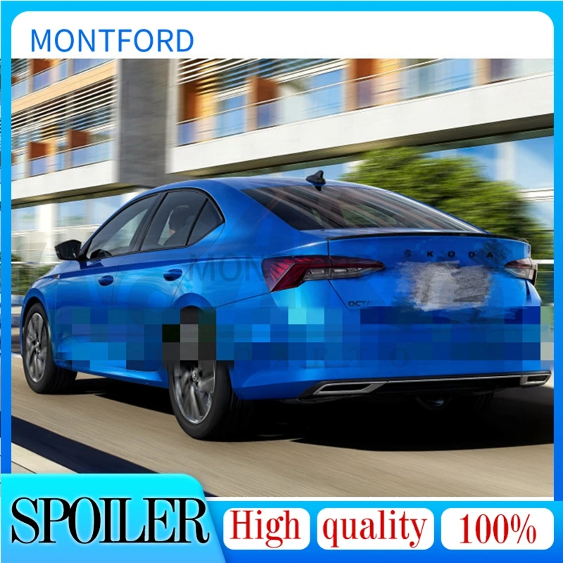 

For Skoda Octavia Trunk Top Wing 2020+ Spoiler Tailgate Trim Piano Black Car Accessories Ornament Trend Modify