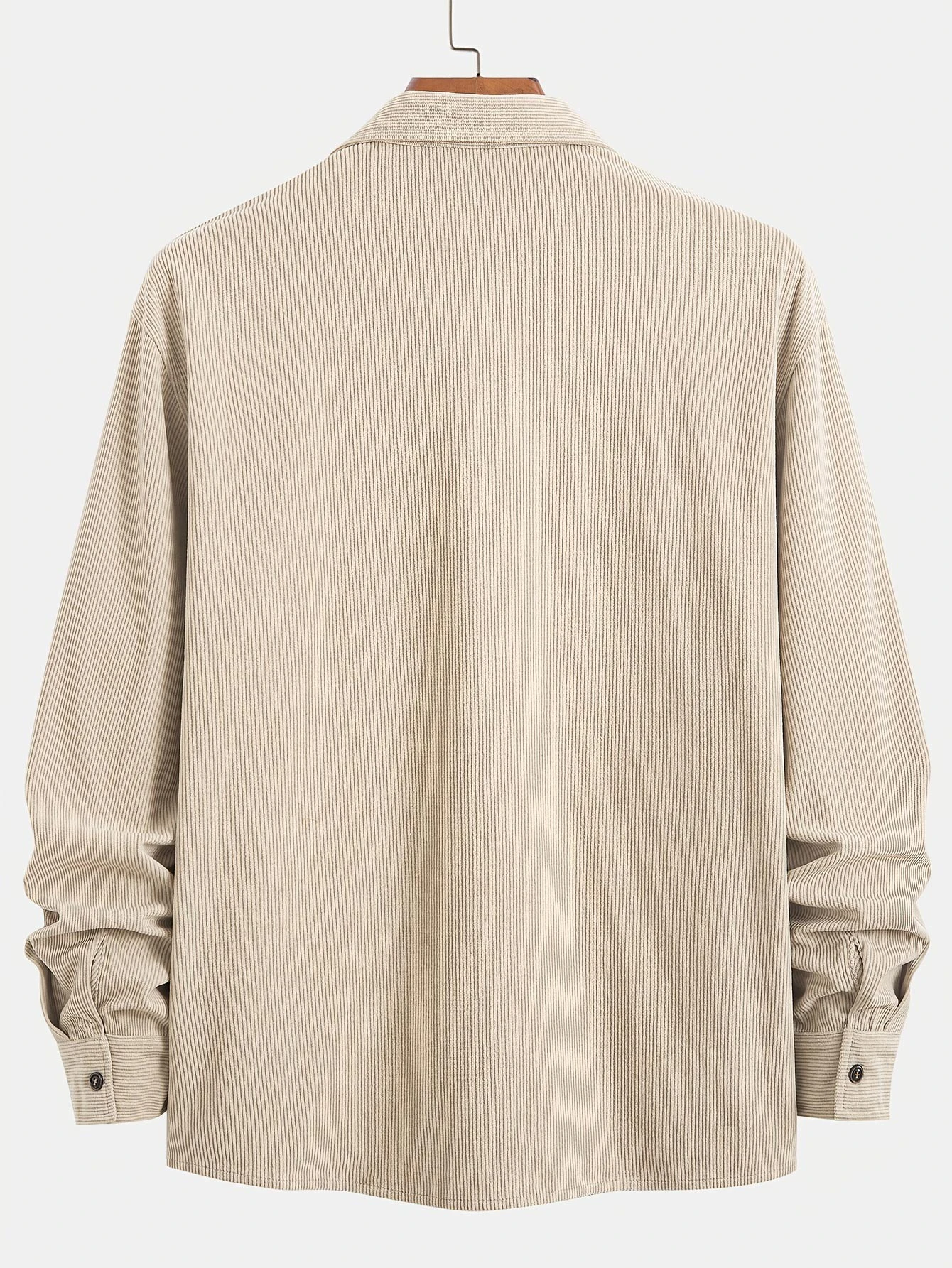 【Camiseta Bestseller Recomendación caliente】Camisa de pana de tendencia retro americana de otoño/invierno para hombre, informal de primavera/otoño sólido C