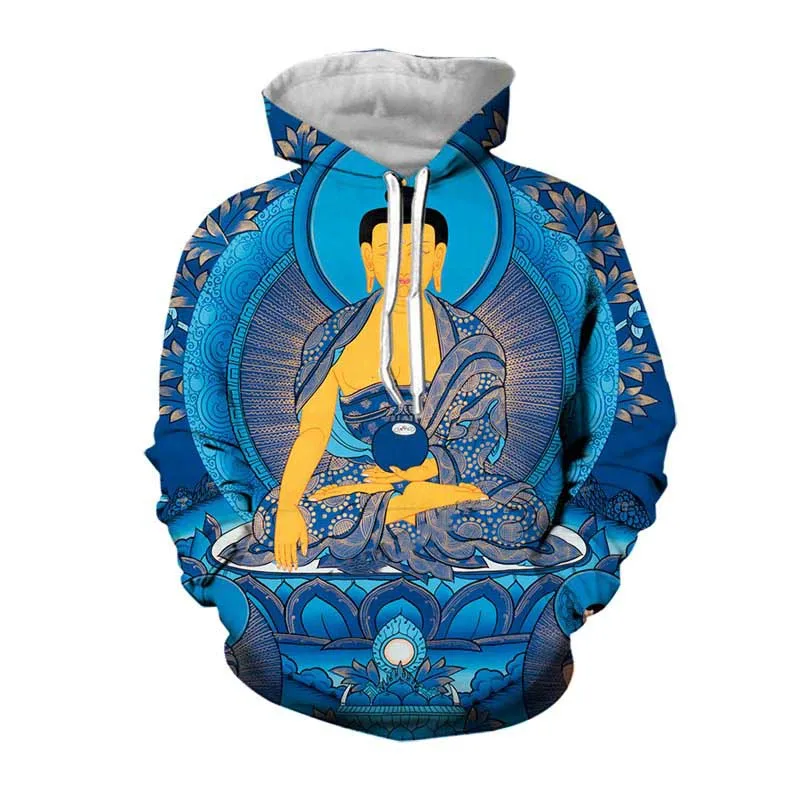 Boeddhisme Boeddha Shakyamuni 3d Print Hoodies Mannen Vrouwen Oversized Hoodie Pullovers Capuchon Sweatshirts Trainingspak Jas Voor Kinderen Kleding