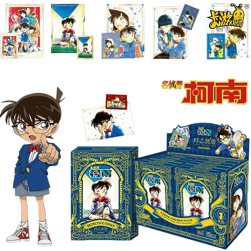 KAYOU الرسمية الحقيقية المحقق إيدوغاوا كونان الوقت المسار الرسوم المتحركة جمع بطاقة ملصقات بطاقة فلاش هدايا للأطفال