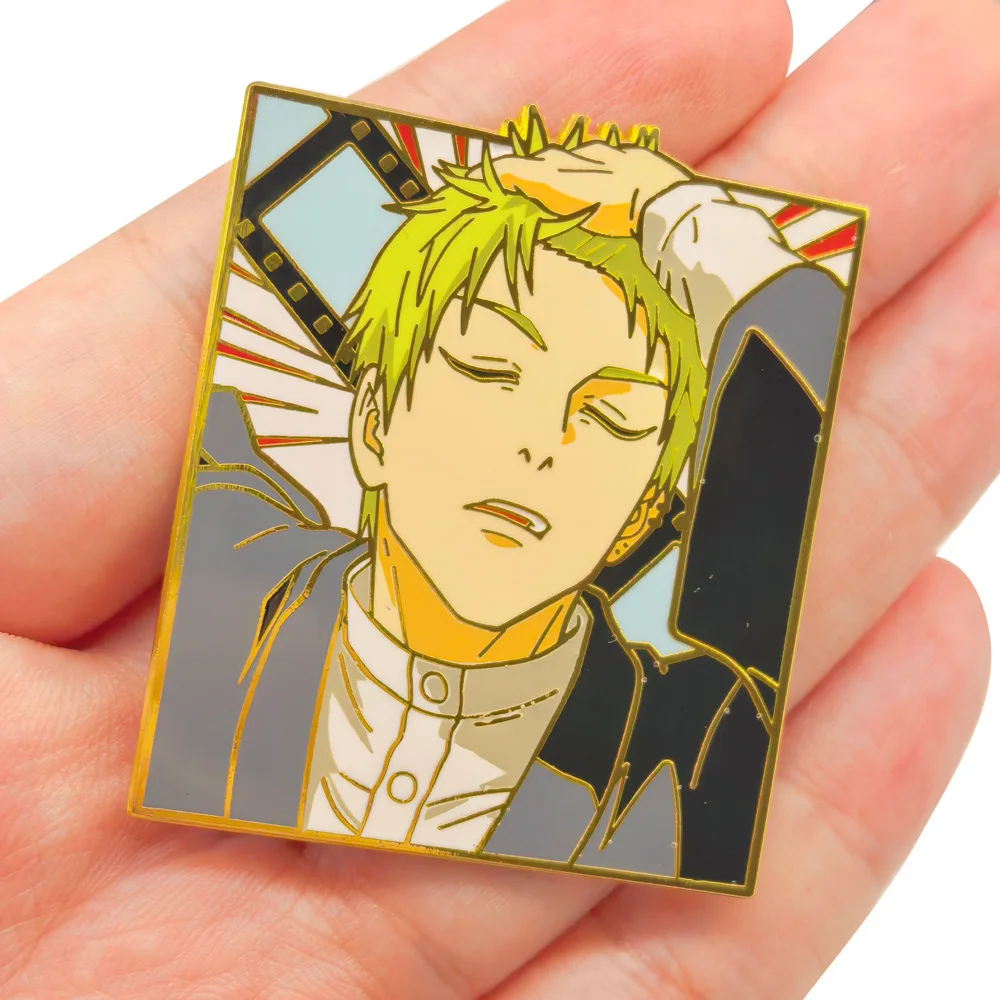 Anime Jujutsu Kaisen Zenin Naoya Cosplay Costume Badge Pin Accessories Backpack Pendant Metal Brooch Gift