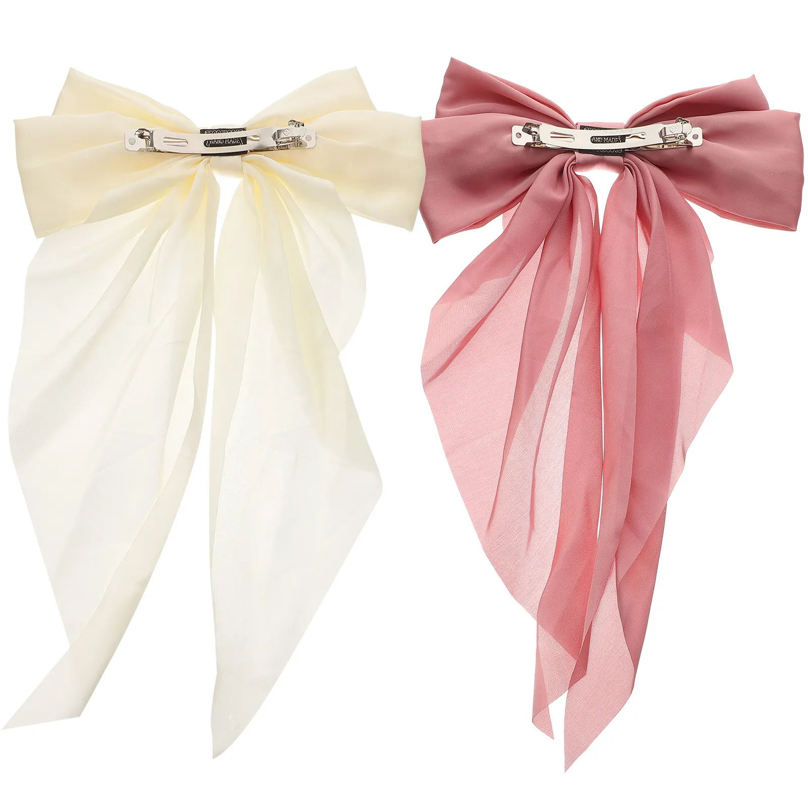 2Pcs Bow Hair Clips Large Pink Hair Bows for Women Teens Elegant Party Wedding Barrettes Accessories Accessories for Teen Girls