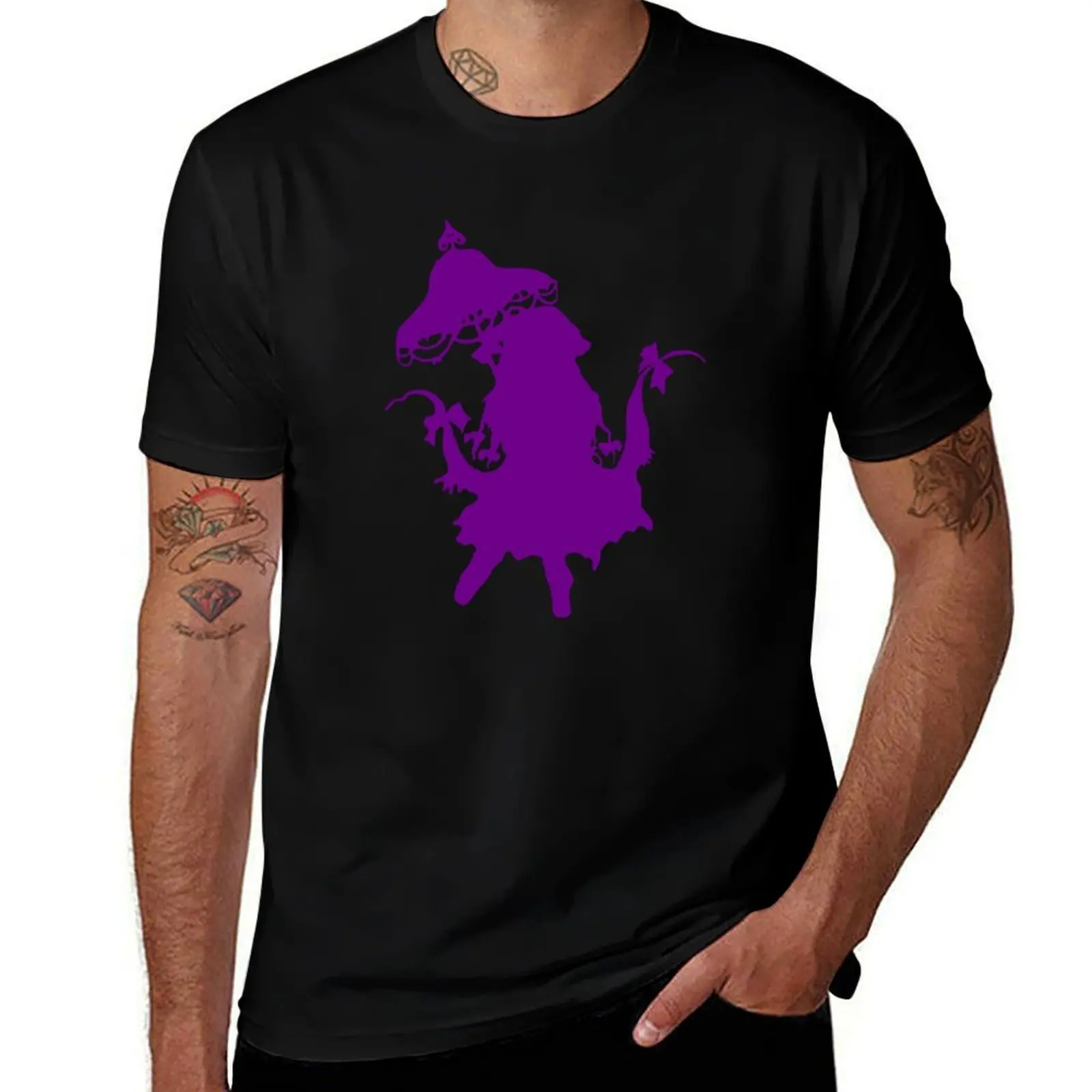 

Yakumo Yukari - Touhou Project (Dark Purple) T-Shirt Labor Work Casual T-Shirt