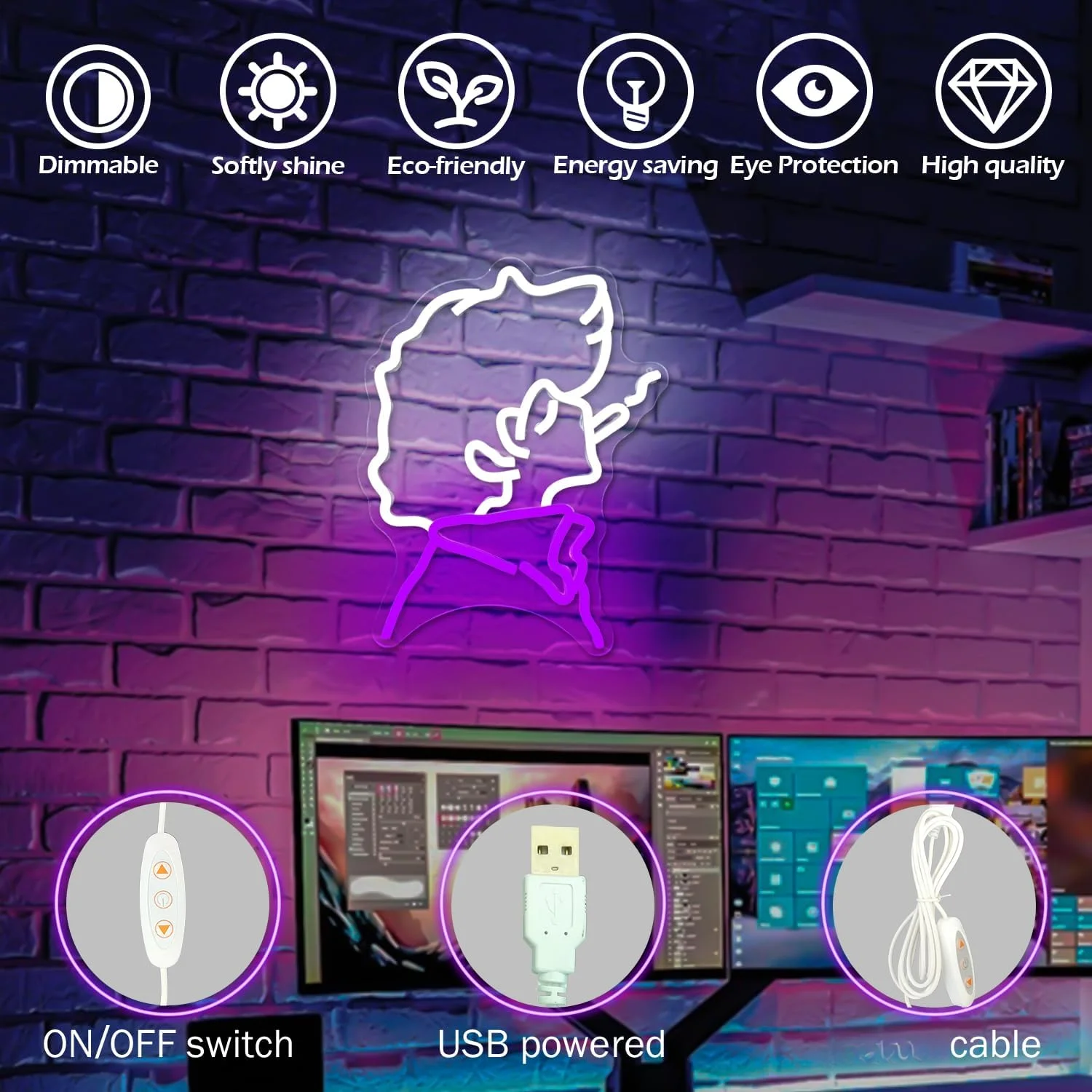 Cowboy Leucht reklame LED-Zeichen Neonlicht Zeichen für Wand dekoration leuchten Zeichen für Schlafzimmer Spieler Zimmer Mann Neonlichter für Jungen Geschenke