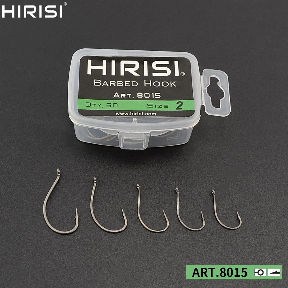 100pcs Coated High Carbon Steel Barbed Fishing Hooks Fishing Tackle Accessories 8015 with Box