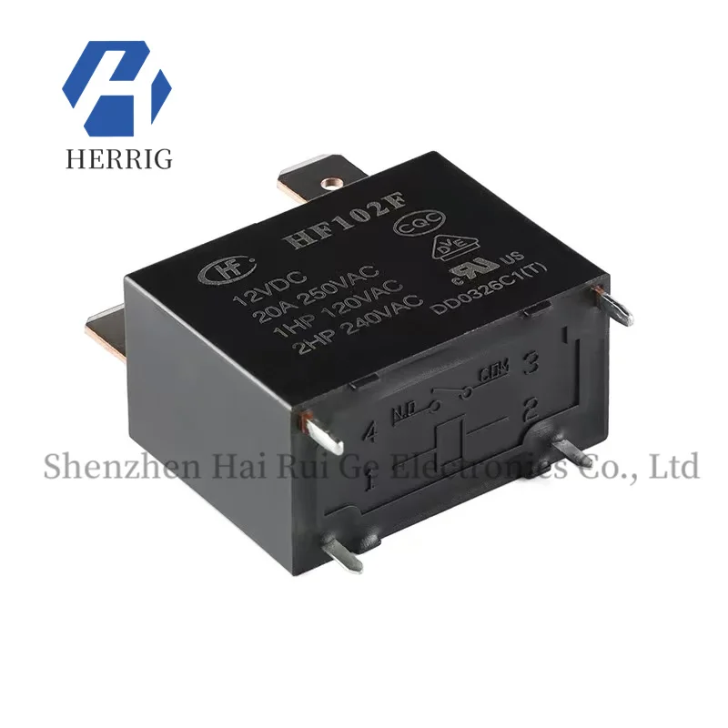 

Original genuine HF102F-12VDC 12VDC 4-pin miniature high-power relay