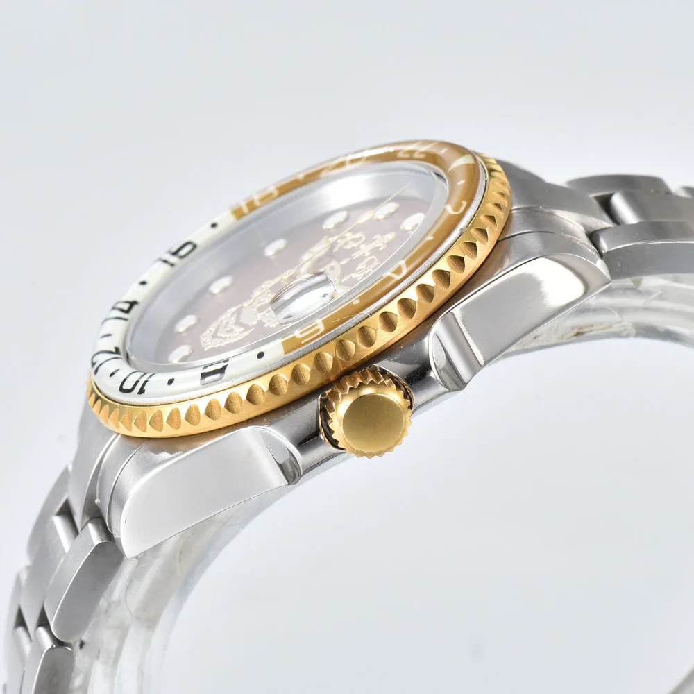 Customized personalized logos can be printed or metal logos for NH35/NH38/NH70/Miyota 8285/VK63/VK64 men's luxury watches view 2