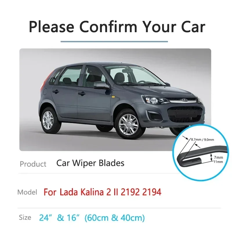 For Lada Kalina 2 II 2192 2194 2014~2020 2021 2022 Cleaning Windshield Windscreen Car Accessories Car Front Wiper Blades Brushes