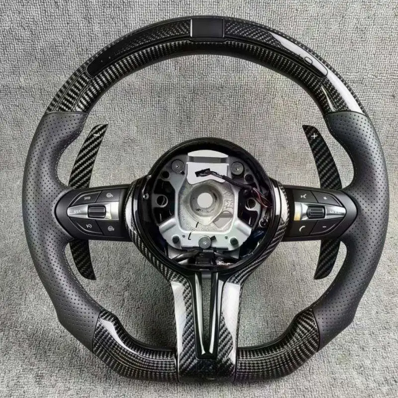 Carbon Fiber LED M Sport Steering Wheel Fit For BMW F30 F31 F32 F33 F10 F11 F20 F21 F22 F25 F34 F36 F01 F06 M3 M5 Accessories view 2