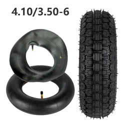 4.10/3.50-6 Tyre 410/350-6 Inner and Outer Tire for Four-Wheeled Senior Mobility Scooter Wheelbarrow E-Bike  Lawn Mower