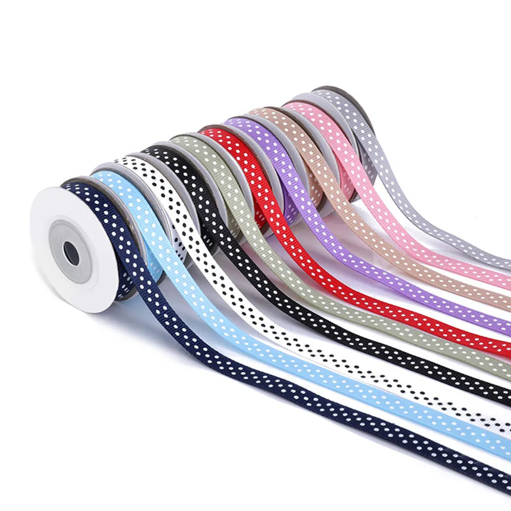 

5 Rolls Dot Belt Assorted Ribbon Craft Fabric -wrap-ribbons Color Wrapping Packing Bouquet Woman